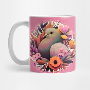 Floral Pigeon Mug